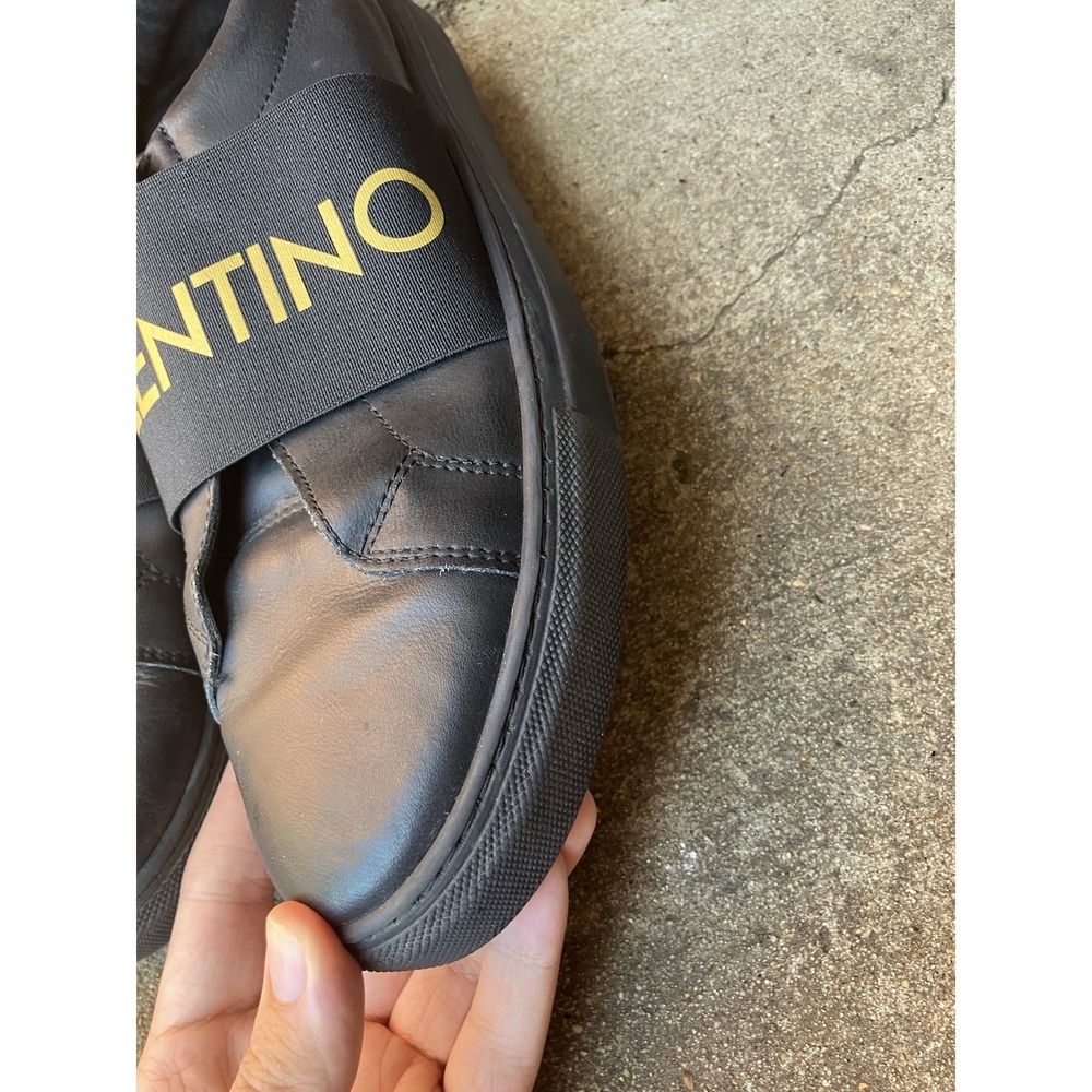 Valentino by Mario Valentino Men's Zeus Slip-On Sneaker in Black/Gold Odyssey 11 - Picture 5 of 14